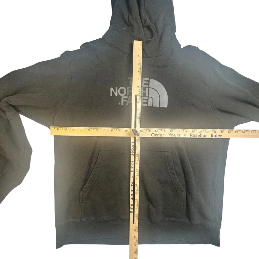 The North‎ Face Mens XL Black Graphic Logo Pullover Fleece Hoodie Sweatshirt